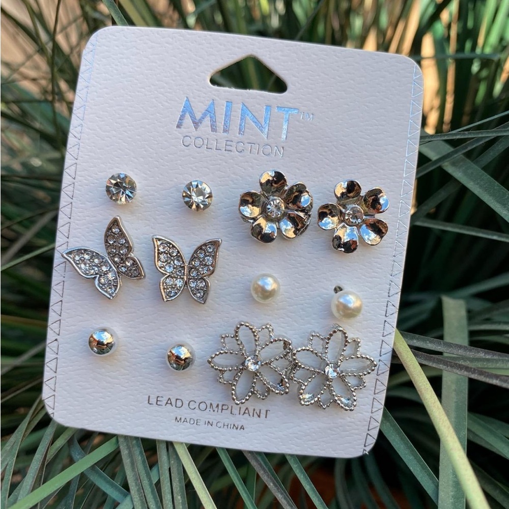 Butterfly earrings set